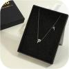 imageORAZIO Initial Necklaces for Women 14K Gold PlatedSilver Initial Necklace Dainty Letter Cross Necklace Tiny AZ Pendant Necklace Trendy Initial Cross Choker Necklace Personalized Mothers Day GiftSilver