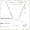 imageORAZIO Initial Necklaces for Women 14K Gold PlatedSilver Initial Necklace Dainty Letter Cross Necklace Tiny AZ Pendant Necklace Trendy Initial Cross Choker Necklace Personalized Mothers Day GiftSilver