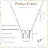 imageORAZIO Initial Necklaces for Women 14K Gold PlatedSilver Initial Necklace Dainty Letter Cross Necklace Tiny AZ Pendant Necklace Trendy Initial Cross Choker Necklace Personalized Mothers Day GiftSilver