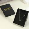 imageORAZIO Initial Necklaces for Women 14K Gold PlatedSilver Initial Necklace Dainty Letter Cross Necklace Tiny AZ Pendant Necklace Trendy Initial Cross Choker Necklace Personalized Mothers Day GiftSilver