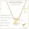 imageORAZIO Initial Necklaces for Women 14K Gold PlatedSilver Initial Necklace Dainty Letter Cross Necklace Tiny AZ Pendant Necklace Trendy Initial Cross Choker Necklace Personalized Mothers Day Gift14K Gold Plated