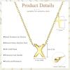 imageORAZIO Initial Necklaces for Women 14K Gold PlatedSilver Initial Necklace Dainty Letter Cross Necklace Tiny AZ Pendant Necklace Trendy Initial Cross Choker Necklace Personalized Mothers Day Gift14K Gold Plated