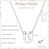 imageORAZIO Initial Necklaces for Women 14K Gold PlatedSilver Initial Necklace Dainty Letter Cross Necklace Tiny AZ Pendant Necklace Trendy Initial Cross Choker Necklace Personalized Mothers Day GiftSilver
