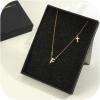 imageORAZIO Initial Necklaces for Women 14K Gold PlatedSilver Initial Necklace Dainty Letter Cross Necklace Tiny AZ Pendant Necklace Trendy Initial Cross Choker Necklace Personalized Mothers Day Gift14K Gold Plated