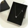 imageORAZIO Initial Necklaces for Women 14K Gold PlatedSilver Initial Necklace Dainty Letter Cross Necklace Tiny AZ Pendant Necklace Trendy Initial Cross Choker Necklace Personalized Mothers Day GiftSilver