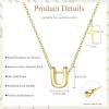 imageORAZIO Initial Necklaces for Women 14K Gold PlatedSilver Initial Necklace Dainty Letter Cross Necklace Tiny AZ Pendant Necklace Trendy Initial Cross Choker Necklace Personalized Mothers Day Gift14K Gold Plated