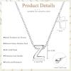 imageORAZIO Initial Necklaces for Women 14K Gold PlatedSilver Initial Necklace Dainty Letter Cross Necklace Tiny AZ Pendant Necklace Trendy Initial Cross Choker Necklace Personalized Mothers Day GiftSilver