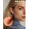 imageORAZIO Small Flat Back EarringsPush in Stud Earrings for Women MenHypoallergenic 14K Gold Plated Surgical Stainless Steel Threadless EarringFlatback Stud Hoop Cartilage Earring Set for Multiple PiercingSilver Tone