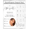 imageORAZIO Small Flat Back EarringsPush in Stud Earrings for Women MenHypoallergenic 14K Gold Plated Surgical Stainless Steel Threadless EarringFlatback Stud Hoop Cartilage Earring Set for Multiple PiercingSilver Tone