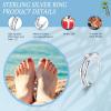 imageORAZIO Toe Rings for Women925 Sterling Silver Toe Rings Adjustable Toe Rings  CZ Flower Cross Twist Knot Opal Toe Ring Cuff  Open Womens Toe Rings Stylish Beach Band Ring Nail Rings Foot Jewelry for Summer1PCS Bamboo