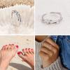 imageORAZIO Toe Rings for Women925 Sterling Silver Toe Rings Adjustable Toe Rings  CZ Flower Cross Twist Knot Opal Toe Ring Cuff  Open Womens Toe Rings Stylish Beach Band Ring Nail Rings Foot Jewelry for Summer1PCS Bamboo