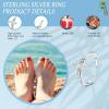 imageORAZIO Toe Rings for Women925 Sterling Silver Toe Rings Adjustable Toe Rings  CZ Flower Cross Twist Knot Opal Toe Ring Cuff  Open Womens Toe Rings Stylish Beach Band Ring Nail Rings Foot Jewelry for Summer1PCS Cross