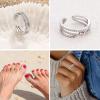 imageORAZIO Toe Rings for Women925 Sterling Silver Toe Rings Adjustable Toe Rings  CZ Flower Cross Twist Knot Opal Toe Ring Cuff  Open Womens Toe Rings Stylish Beach Band Ring Nail Rings Foot Jewelry for Summer1PCS CZ Twist Knot
