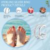 imageORAZIO Toe Rings for Women925 Sterling Silver Toe Rings Adjustable Toe Rings  CZ Flower Cross Twist Knot Opal Toe Ring Cuff  Open Womens Toe Rings Stylish Beach Band Ring Nail Rings Foot Jewelry for Summer1PCS CZ Bars