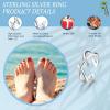 imageORAZIO Toe Rings for Women925 Sterling Silver Toe Rings Adjustable Toe Rings  CZ Flower Cross Twist Knot Opal Toe Ring Cuff  Open Womens Toe Rings Stylish Beach Band Ring Nail Rings Foot Jewelry for Summer1PCS Twist