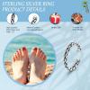 imageORAZIO Toe Rings for Women925 Sterling Silver Toe Rings Adjustable Toe Rings  CZ Flower Cross Twist Knot Opal Toe Ring Cuff  Open Womens Toe Rings Stylish Beach Band Ring Nail Rings Foot Jewelry for Summer1PCS Black Twist