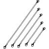 imageORAZIO 510Pcs Stainless Steel Necklace Bracelet Extender Chain Set2quot 3quot 4quot 5quot 6quotC5pcs Blacktone