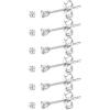 imageORAZIO 6 Pairs Tiny 2mm Stainless Steel Stud Earrings For Mens Womens CZ Round Ball Cartilage Earrings SetSilver Tone