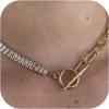 imageORAZIO Gold Necklaces for WomenLayered Gold Necklaces Non Tarnish14K Gold Plated Dainty Gold Necklace StackCuban Link Paperclip Chain Toggle Clasp Necklace Fashion Waterproof Gold Jewelry for Women1PcsToggle