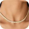 imageORAZIO Gold Necklaces for WomenLayered Gold Necklaces Non Tarnish14K Gold Plated Dainty Gold Necklace StackCuban Link Paperclip Chain Toggle Clasp Necklace Fashion Waterproof Gold Jewelry for Women1PcsTennis