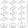 imageORAZIO Small Flat Back EarringsPush in Stud Earrings for Women MenHypoallergenic 14K Gold Plated Surgical Stainless Steel Threadless EarringFlatback Stud Hoop Cartilage Earring Set for Multiple PiercingSilver Tone