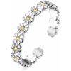 imageORAZIO Toe Rings for Women 925 Sterling Silver Toe Rings Adjustable Band Silver Toe Rings Snake Cubic Zirconia Daisy Flower Open Cuff Toe Ring Set Beach Foot Jewelry for Summer1 Pcs