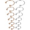 imageORAZIO 12Pcs 1416G Stainless Steel Nose Rings Septum Piercing Cartilage Horseshoe Earring Body Piercing 6MM16MMC12PCS 16G SilverRose Gold