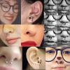 imageORAZIO 12Pcs 1416G Stainless Steel Nose Rings Septum Piercing Cartilage Horseshoe Earring Body Piercing 6MM16MMC12PCS 16G SilverRose Gold