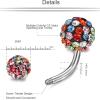 imageORAZIO 14G 316L Stainless Steel Belly Button Ring48Pcs Belly Button Rings Internally Threaded Round Nipple Barbell Studs Navel RingMulticolor Round CZ Belly Rings for Women Body Piercing JewelryD4Pcs  WhiteBluePinkColorful