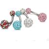 imageORAZIO 14G 316L Stainless Steel Belly Button Ring48Pcs Belly Button Rings Internally Threaded Round Nipple Barbell Studs Navel RingMulticolor Round CZ Belly Rings for Women Body Piercing JewelryD4Pcs  WhiteBluePinkColorful