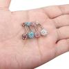 imageORAZIO 14G 316L Stainless Steel Belly Button Ring48Pcs Belly Button Rings Internally Threaded Round Nipple Barbell Studs Navel RingMulticolor Round CZ Belly Rings for Women Body Piercing JewelryD4Pcs  WhiteBluePinkColorful