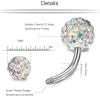 imageORAZIO 14G 316L Stainless Steel Belly Button Ring48Pcs Belly Button Rings Internally Threaded Round Nipple Barbell Studs Navel RingMulticolor Round CZ Belly Rings for Women Body Piercing JewelryB4Pcs  WhiteBluePinkMilky