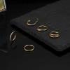 imageORAZIO 14G Belly Button Ring Hoop Surgical Steel Belly Button Hoop Rings Hinged Seamless Clicker Belly Ring CZ Paved Belly Piercing Jewelry Gold Silver 1012mmGold Tone10mm