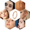 imageORAZIO 14G Belly Button Ring Hoop Surgical Steel Belly Button Hoop Rings Hinged Seamless Clicker Belly Ring CZ Paved Belly Piercing Jewelry Gold Silver 1012mmRose Gold12mm