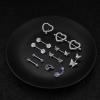 imageORAZIO 14G Nipple Rings for Women Surgical Steel Belly Button Ring Butterfly Daisy Flower Nipple Barbells CZ Heart Curved Navel Rings 12 PCS Nipple Piercings Jewelry SetSilver Tone