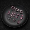 imageORAZIO 14G Nipple Rings for Women Surgical Steel Belly Button Ring Butterfly Daisy Flower Nipple Barbells CZ Heart Curved Navel Rings 12 PCS Nipple Piercings Jewelry SetPink