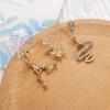 imageORAZIO 3 Pcs Belly Button Ring 14G Belly Piercing For Women 316L Surgical Stainless Steel Butterfly Snake Frog Cute Navel Belly Rings For Women PiercingsGold Tone