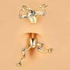 imageORAZIO 3 Pcs Belly Button Ring 14G Belly Piercing For Women 316L Surgical Stainless Steel Butterfly Snake Frog Cute Navel Belly Rings For Women PiercingsGold Tone