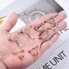 imageORAZIO 4 Pairs 14G Nipple Rings Surgical Steel Nipple Piercing Jewelry Heart CZ Straight Nipple Barbell Piercing Silver Rose Gold Nipple Rings for Women 14mm 16mm 18mm