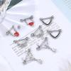 imageORAZIO 4 Pairs 14G Nipple Rings Surgical Steel Nipple Piercing Jewelry Heart CZ Straight Nipple Barbell Piercing Silver Rose Gold Nipple Rings for Women 14mm 16mm 18mm