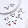 imageORAZIO 4 Pairs 14G Nipple Rings Surgical Steel Nipple Piercing Jewelry Heart CZ Straight Nipple Barbell Piercing Silver Rose Gold Nipple Rings for Women 14mm 16mm 18mm