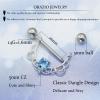 imageORAZIO 4 Pairs 14G Stainless Steel Nipplerings Nipple Tongue Rings CZ Opal Barbell Body Piercing JewelryA4 Pairs Blue