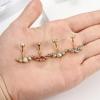 imageORAZIO 4Pcs Belly Button Ring 14G Belly Rings Stainless Steel Barbell Belly Rings For Women Simple Long Bar Belly Button Rings CZ Belly Button Piercing Gold Silver Rose Gold Reverse Navel Rings Body Piercing JewelryGold