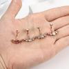 imageORAZIO 4Pcs Belly Button Ring 14G Belly Rings Stainless Steel Barbell Belly Rings For Women Simple Long Bar Belly Button Rings CZ Belly Button Piercing Gold Silver Rose Gold Reverse Navel Rings Body Piercing JewelryRose Gold