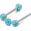 imageORAZIO 68 Pcs 14G 316L Stainless Steel CZ Nipple Piercing Barbell Belly Button Ring for WomenCWhiteBluePurple