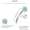 imageORAZIO 812Pcs 16G Stainless Steel Eyebrow Ring Lip Ring Body Piercing Jewelry 612mm8Pcs  6mm