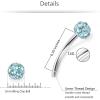imageORAZIO 812Pcs 16G Stainless Steel Eyebrow Ring Lip Ring Body Piercing Jewelry 612mmC8Pcs Length10mm