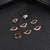 imageORAZIO 8Pcs Belly Button Ring Surgical Steel 14G Clicker Belly Rings for Women CZ Heart Butterfly Belly Button Piercing Simple Reverse Navel Barbell Rings Body Piercing JewelryRose Gold12mm