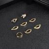 imageORAZIO 8Pcs Belly Button Ring Surgical Steel 14G Clicker Belly Rings for Women CZ Heart Butterfly Belly Button Piercing Simple Reverse Navel Barbell Rings Body Piercing JewelryGold12mm