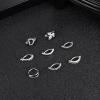 imageORAZIO 8Pcs Belly Button Ring Surgical Steel 14G Clicker Belly Rings for Women CZ Heart Butterfly Belly Button Piercing Simple Reverse Navel Barbell Rings Body Piercing JewelrySilver10mm